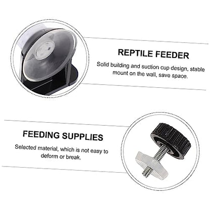 Toddmomy Reptile Feeding and Drinking Bowl Durable Worm Container with Suction Cup for Easy Feeding of Geckos Tortoises and Other Pets Compact Design for Space-Saving Use