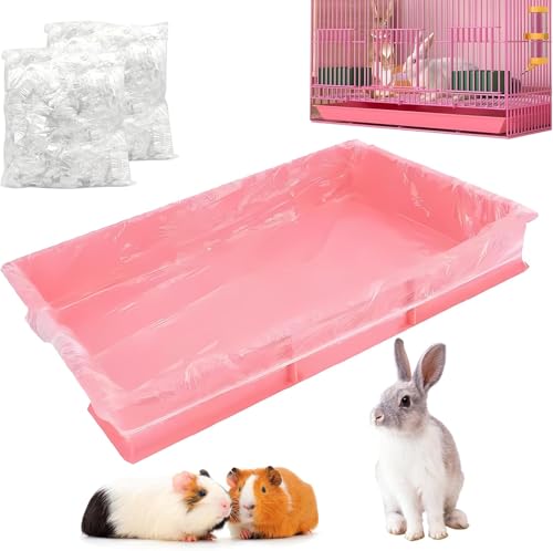 100 Pcs Disposable Cage Liners 35.4' X 23.6'' - Clear, Plastic Toilet Film for Bunny, Hamster, Totoro, Hedgehog, Guinea Pig & Small Animal Habitats - color: Extra Large（35.4'' X 23.6''）, size: 1 Count (Pack of 100)