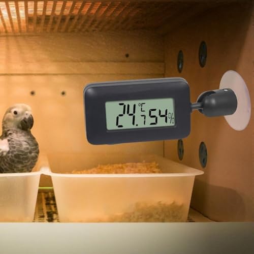Mini Thermometer Indoor Digital Temperature Humidity Meter forTerrarium Reptile Accessories forHumidor, Thermostat Reptile Tank