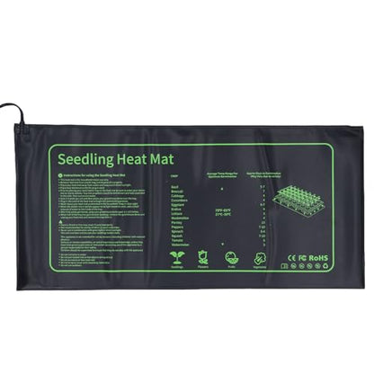 POCREATION 2 Pack Seedling Heat Mat, Plant Heat Mat for Plant Starting PVC IPX7 Warm Hydroponic Heating Pad for Indoor Home Gardening Seed Starter (US Plug 120V)