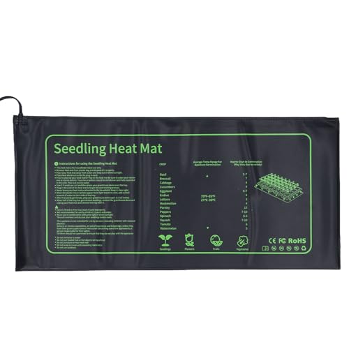 POCREATION 2 Pack Seedling Heat Mat, Plant Heat Mat for Plant Starting PVC IPX7 Warm Hydroponic Heating Pad for Indoor Home Gardening Seed Starter (US Plug 120V)