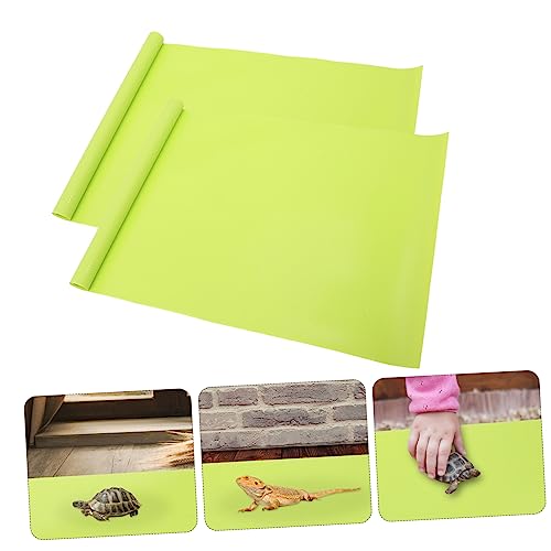 Happyyami 2pcs Reptile Carpet for Terrarium Bedding Non-Absorbent Mat for Bearded Dragon Turtles Snakes and Lizards - size: 150X45CM
