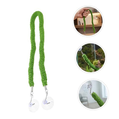 Reptile Climbing Vine Rope with Suction Cups, 50cm Faux Vine for Terrarium Environment Decoration, Bendable Artificial Plant Climbing Accessory for Snakes and Lizards