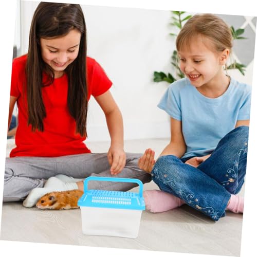 LIOOBO Small Aquarium for Travel Handheld Fish Tank Portable Reptile Carrier Box for Goldfish Turtles and Small Pets Lightweight and Versatile Pet Transport
