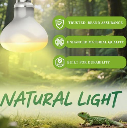 100W Reptile Heat Lamp Bulbs, 2-Pack Basking Spot Light for Bearded Dragon, Lizard, Turtle, Snake – Simulates Natural Sunlight for Amphibian Terrariums & Reptile Habitats - color: Whtie