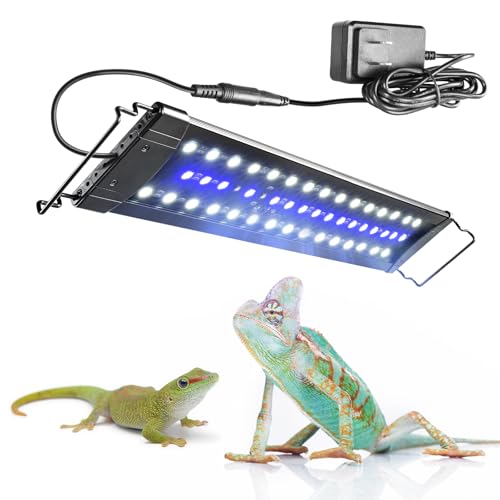 REPTI ZOO UVB Light for Reptile 10.0, 18 inch UVB Reptile Light Bulb with Dimming for Desert Animal Bearded Dragon Snake Gecko Lizard Iguanas Turtles Chameleons, LED Lamp Fixture Controller (12W) - size: 18 inch