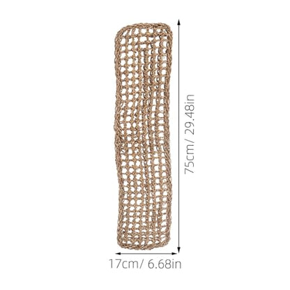 POPETPOP 2Pcs Reptile Hammock Beds Handwoven Seagrass Loungers for Lizards Bearded Dragons Compact Hanging Basking Pads for Terrarium Pets
