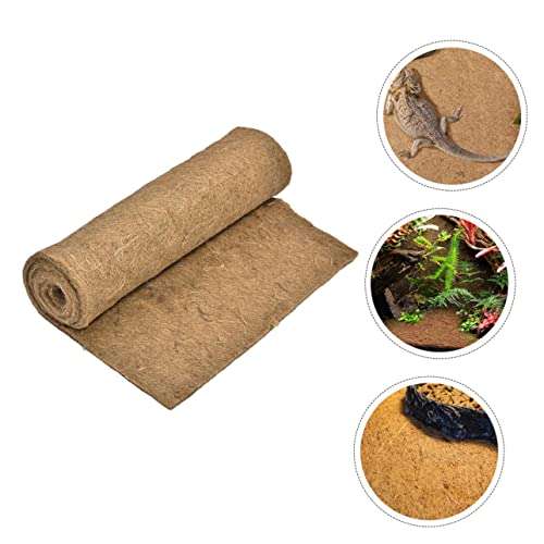 Yardwe Terrarium Liner for Reptiles Jute Fiber Pad for Tortoise Lizard and Snake Tanks Versatile Bedding Mat Reusable and Washable Cushion for