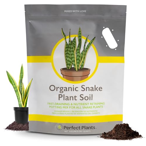 Perfect Plants Organic Snake Plant Soil in 8qt. Bag | Coco Coir Based Potting Mix Snake Plant Varieties - size: 8qt.