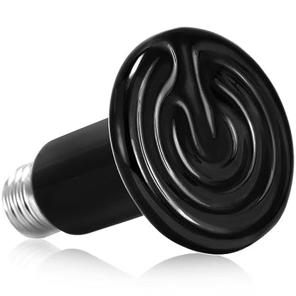 Ceramic Heat Emitter - 100W Reptile Heat Lamp, No Light Emitted Bulb, Reliable and Safe Heat Bulb for Reptile & Amphibian