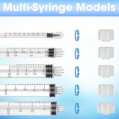20 Pack 10ml/cc Luer Lock Syringe with Caps, Plastic Syringe without Needle for Liquid, Sterile Individually Wrapped - style: 10mL