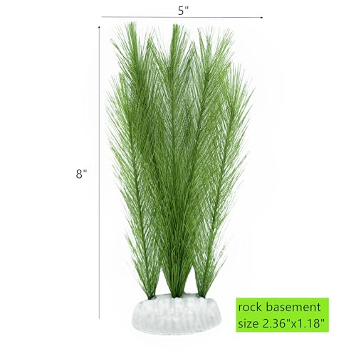 M2cbridge Plastic Fish Tank Plants Soft Silk Water Grass Reptile Waterweed for Terrarium Simulate Aquatic and Aquarium Landscape(2pcs,8") - size: 2pcs,8"