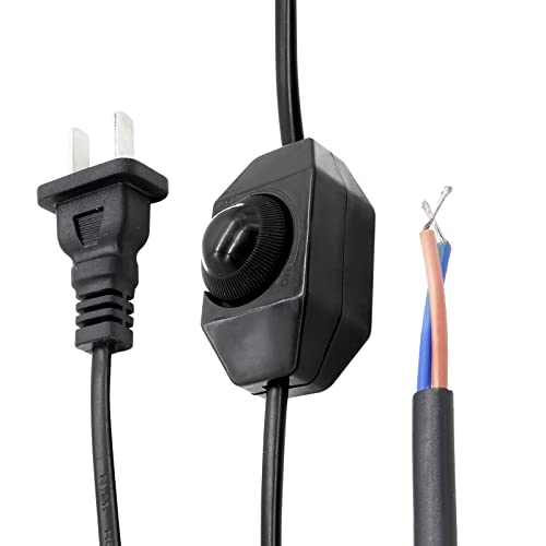 BokWin 2 Pcs Lamp Dimmer Switch with Cord,Rotary Dimmer Switch,Dimmer Cord Switch for Incandescent Bulbs lamp Dimmable LED Lights