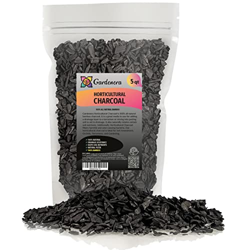 Premium Horticultural Charcoal for Indoor Plants - 5 Quart - Black Diamond Soil Amendment for Orchids, Terrariums, and Gardening by Gardenera - size: 5 QUART