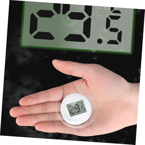 FOMIYES 3 Pcs Aquarium Temperature Gauge Tank Thermometer Terrarium Digital Reptile Water Thermometer LCD Display Thermometer Suction Cup Thermometer Fishtank Container Number White, Whitex3pcs