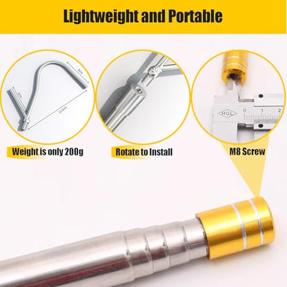 Snake Hook Grabber Tool - 60 Inches Extensible Stainless Steel Reptile Catcher Stick Telescoping Pole