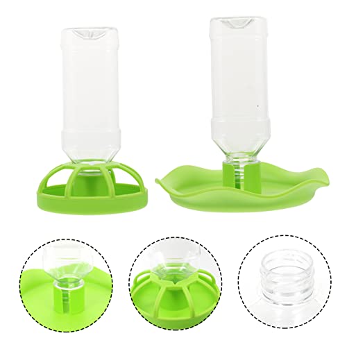 2sets Lizard Water and Food Basins Plastic Tortoise Water Feeders for Small Reptiles for Lizards Turtles and Other Crawling Pets