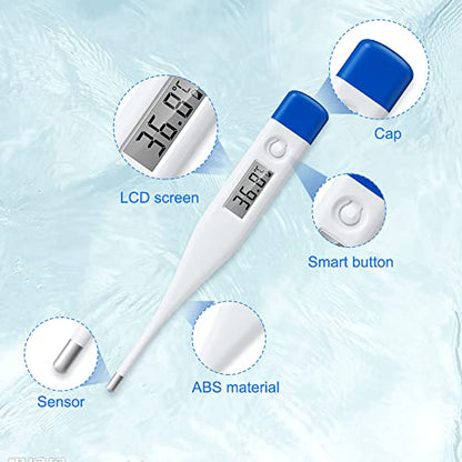 Berrcom Digital Thermometer for Adults, Kids, and Babies, Oral Rectal Underarm Medical Thermometer with Fever Alarm and C/F Switchable - size: DT-007