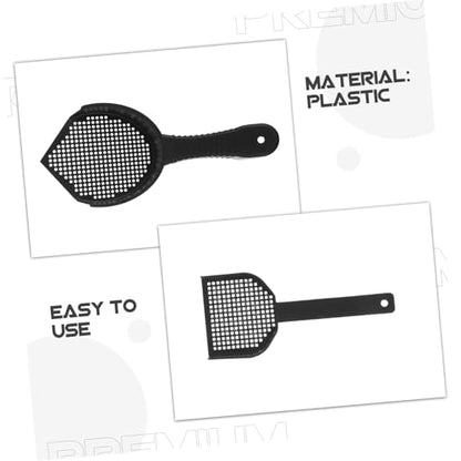 Toddmomy 2pcs Cat Litter Scoop Set Durable Plastic Poop Shovel with Ergonomic Handle for Easy Use for Litter Box and Reptile Terrarium Waste Cleanup