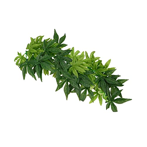 FOMIYES Realistic Fake Rattan Plants for Bearded Dragon Tank Reptile Habitat Decorations with Suction Cups