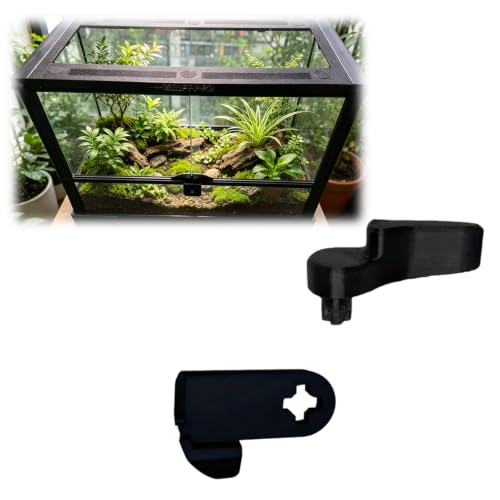 Reptile Enclosure Door Handles Compatible with Zoo Med, Reptile Enclosure Fasteners, Enclosure Safety Clips 1set - size: left