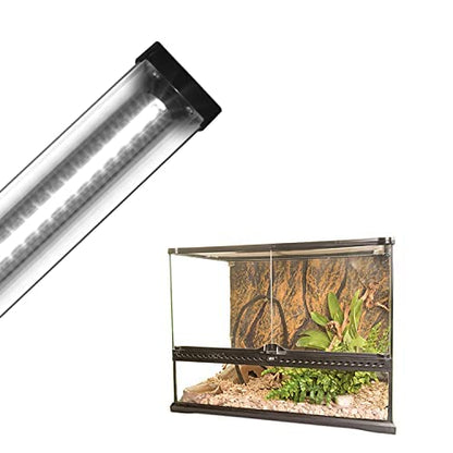 AquaSprouts 2ft Horticultural LED Grow Light Bar, 24W High Output White, Full Spectrum 6400K for Indoor Gardening, Bioactive Terrariums & Vivarium/Paludariums