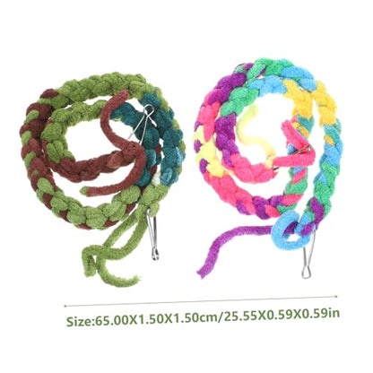 Abaodam 2Pcs Reptile Climbing Rope Decorative Crab Vines for Lizards Geckos Snakes Lightweight Material for Terrarium Habitat Natural Environment Enhancer