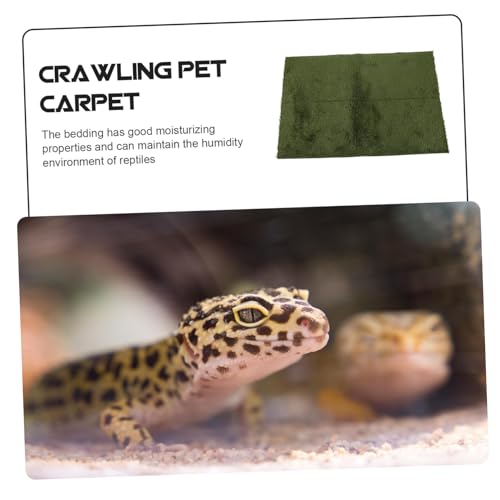 ORFOFE Reptile Carpet Mat Natural Moss Terrarium Bedding for Tortoise Turtles Lizards Snakes Gecko Cage Liner Moisture Retention Washable Substrate