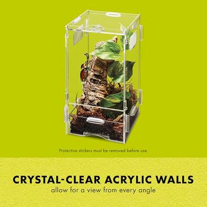 Zilla Micro Habitat Terrarium, Arboreal, with Locking Latch, for Isopods, Spiders, Insects, Small - size: Small, style: Arboreal