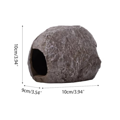 MiOYOOW Aquarium Hideaway Rock, Resin Magnetic Fish Hideout Rocks Fish Tank Hiding Rock House for Betta Shrimp Reptiles Landscape Ornament - color: Red