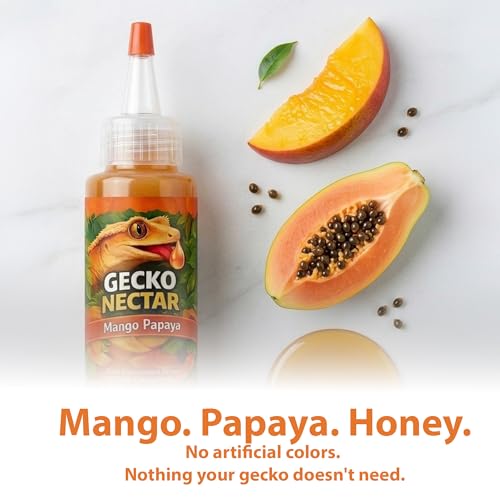 CTWPets Gecko Treat – Liquid Fruit Nectar Drops for Crested Gecko, Day Gecko & Gargoyle Gecko | Treat, Water Additive & CGD Mixer (2oz, Mango Papaya) - size: 2 Fl Oz (Pack of 1)