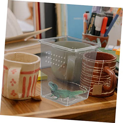 Sosoport 3pcs Incubator Habitat Boxes Small Enclosures for Tarantula Scorpion and Easy to Clean Bins Ventilation
