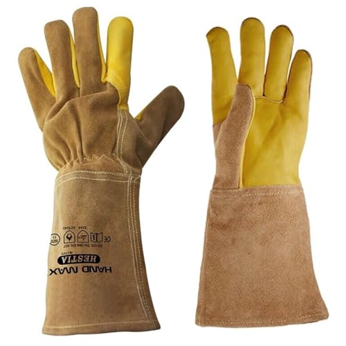 LENITH Animal Handling Gloves Bite Proof, Multi-purpose Pet Glove for Grabbing Reptile, Grooming, Trips to Vet Cat Dog Bird Falcon Livestock Snake Large