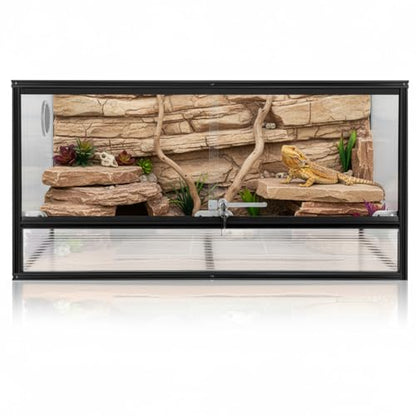 50 Gallon Bearded Dragon Tank, 36x18x18 Reptile Terrarium - size: 36x18x18" (50 Gallon)