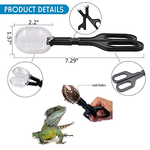 Woyrise 5Pcs Reptile Feeding Kit, 3Pcs Stainless Steel Feeding Tongs, Rubber Tipped Soft Tweezers, Bug Feeder Cricket Clamp, 2Pcs Reptile Food Dish Water Bowl for Reptiles,Gecko,Bearded Dragon, Spider