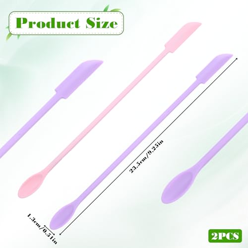 2 PCS Reptile Spoon, Long Handle Gecko Feeding Spoon, Crested Gecko Food Mixing Spoons for Crested Geco Bearded Dragon Gargoyle