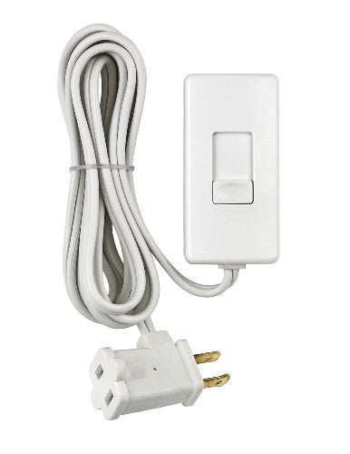 Leviton Table Top Plug in Lamp Dimmer for Dimmable LED, Halogen and Incandescent Bulbs, TBL03-10W, White - color: White, size: 1 Pack