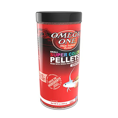 Omega One Super Color Sinking Pellets, 2mm Pellets, 8 oz - size: 8 Ounce (Pack of 1)