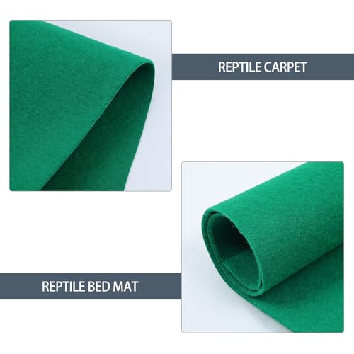 Toyvian Reptile Carpet Liner Mat Waterproof Absorbent Tortoise Box Pad 120x60cm Green Reptile Terrarium Bedding Suitable for Lizards and Turtles