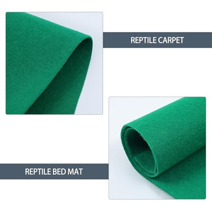 Toyvian Reptile Carpet Liner Mat Waterproof Absorbent Tortoise Box Pad 120x60cm Green Reptile Terrarium Bedding Suitable for Lizards and Turtles