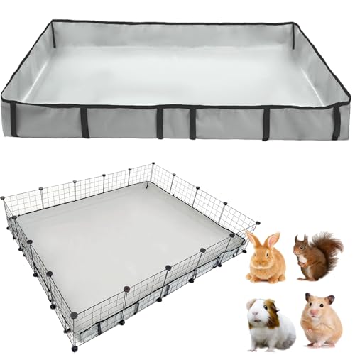 Guinea Pig Cage Liner Tarp Bottom Waterproof and Washable Base Also for Rabbits, Bunny, Chinchesillas, Hedgehog, Ferrets and Other Small Animals(48x60 inches) - size: C&C 4x5(48x60 inches)