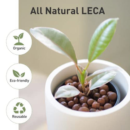 GASPRO 10lb LECA Expanded Clay Pebbles for Plants, Hydroponics, Aquaponics, 100% Natural Leca Balls for Soil Root Development, Orchid Potting Mix, Drainage and Reusable, 4-16mm