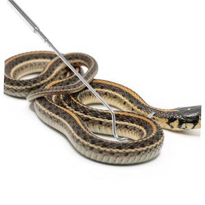 balacoo Stainless Steel Snake Grabber Retractable Reptile Hooks Snake Catching Portable Tool