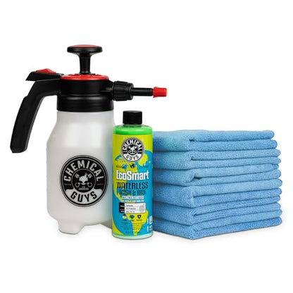 Chemical Guys HOL401 Eco Friendly Drought Buster Waterless Car Wash & Wax Kit, 8 Items - style: EcoSmart Drought Buster Kit
