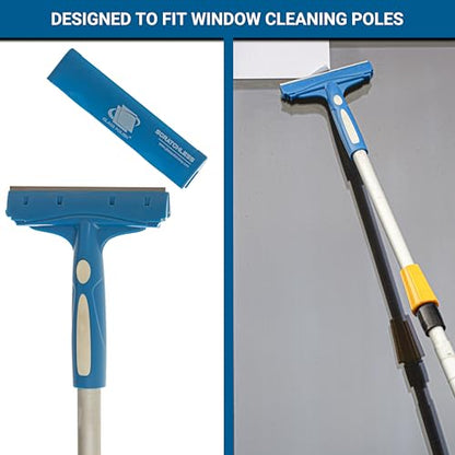 Glass Polish 6 inch (150mm) SCRATCHLESS Professional Scraper for Glass, Windows, Tiles and Any Smooth Surfaces - Comes Fitted with Stainless Steel Blade