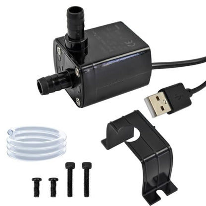 CONQUERALL 5V USB Solar Fountain Pump 1W 34GPH 3.2ft with 3.3ft Tube for Outdoor Camping Water Supply - color: Usb 5v 1w 130l/H 1m Head