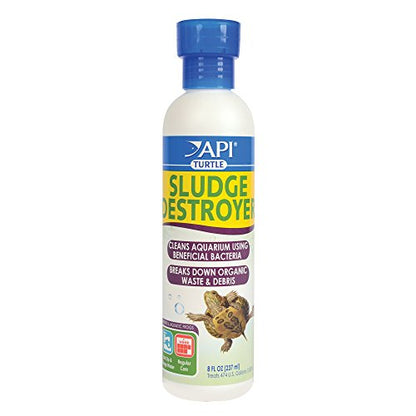 Fluker's 70131 Buffet Blend Aquatic Formula Turtle Food, 12oz and API Turtle Sludge Destroyer Aquarium Cleaner and Sludge Remover Treatment 8-Ounce Bottle Bundle