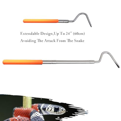 Escape-Proof Snake Catcher Net – Professional Telescopic Reptile Handling Tool with Deep Bag & Non-Slip Grip – Safe Capture and Removal Kit