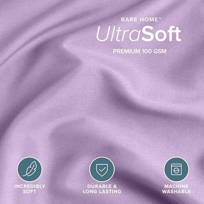 Bare Home Bedding Duvet Cover Extra Long Size - Premium 1800 Super Soft - Lightweight, Cooling Duvet Cover - Soft Breathable Bedding (Twin/Twin XL, Lavender) - color: 25 - Lavender (No Comforter), size: Twin/Twin XL