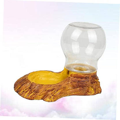 GANAZONO Automatic Reptile Water Feeder Resin Crafted Tortoise Basin Pet Drinking Fountain for Lizards Landscaping Decor